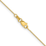 14K 14 inch .5mm Box with Lobster Clasp Chain