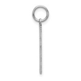14k White Gold Solid Laser Etched Cross Pendant - XW-2A89CE02-9227