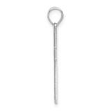 14k White Gold Solid Laser Etched Cross Pendant - XW-44CC3534-7431