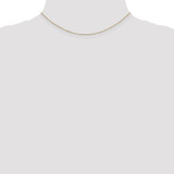 14K 14 inch .8mm Diamond-cut Cable with Lobster Clasp Chain