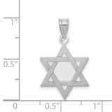14k White Gold Star of David
