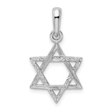 14k White Gold Star Of David Pendant - K1-93808F60-1545