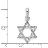 14k White Gold Star Of David Pendant - K1-93808F60-1545