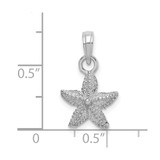 14K White Gold Starfish Charm