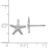 14k White Gold Starfish Post Earrings