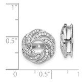 14k White Gold Swirl Diamond Jacket Earrings - EJ-A44CF417-3142