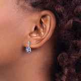 14k White Gold Tanzanite and Diamond Earrings - EM-00D68B90-6198