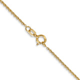 14K 14 inch 1.1mm Baby Rope with Spring Ring Clasp Chain