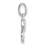 14k White Gold Twisted .07 ct. Diamond Initial S Charm