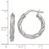 14K White Gold Twisted Textured Hoop Earrings - TH-3EEC3CCD-8240