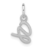 14K White Gold Uppercase Letter G Initial Charm