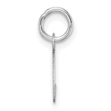 14K White Gold Uppercase Letter L Initial Charm