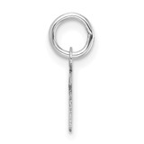 14K White Gold Uppercase Letter N Initial Charm
