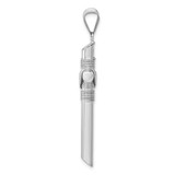 14K White Gold w/Center Wrap Tube Cross Pendant - K6-650EC868-4414