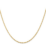 14K 14 inch 1.5mm Ultra Diamond-cut Rope with Lobster Clasp Chain