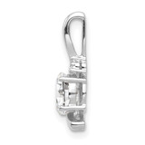 14k White Gold White Topaz and Diamond Pendant - XB-7C7B71E5-7227