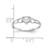 14k White Gold White Topaz Birthstone Ring - XB-5BE1DCB2-2921