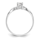 14k White Gold White Topaz Birthstone Ring - XB-89A33B16-4907