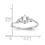 14k White Gold White Topaz Birthstone Ring - XB-92615B7F-8659