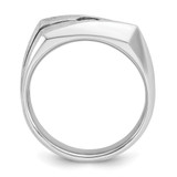 14k White Gold with Black Rhodium IBGoodman Men's Satin 1/5 carat Diamond Complete Ring - B5-C300B7A4-2493