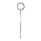 14k White Plain Medium.011 Depth Facing Left Engravable Boy Charm - XW-F2E485C2-6146