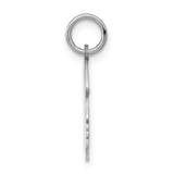 14k White Plain Medium.011 Depth Facing Right Engravable Girl Charm - XW-68DF998F-6773