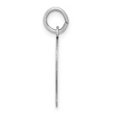 14k White Plain Medium.013 Depth Facing Left Engravable Boy Charm - XW-48B042C1-4800