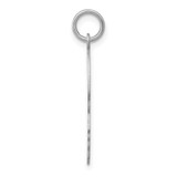 14k White Plain Medium.027 Depth Facing Right Engravable Boy Charm - XW-92C61C3A-7175