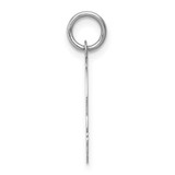 14k White Plain Medium.035 Depth Facing Right Engravable Boy Charm - XW-A4EF6798-2422