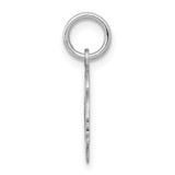 14k White Plain Small.009 Depth Facing Left Engravable Girl Charm