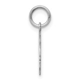 14k White Plain Small.027 Depth Facing Right Engravable Girl Charm