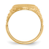 14k 14.0x17.0mm Open Back Mens Signet Ring