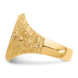 14k 14.0x17.0mm Open Back Mens Signet Ring
