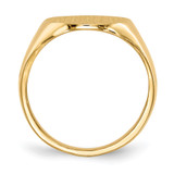 14k 14.0x18.0mm Open Back Mens Signet Ring
