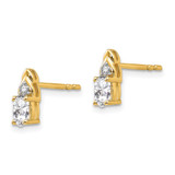 14k White Topaz and Diamond Earrings - XB-92C4D1BF-6660