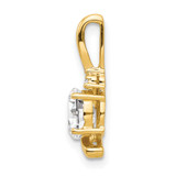 14k White Topaz and Diamond Pendant - XB-49B1A2B3-4647