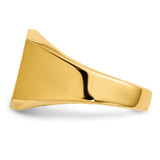 14k 14.5x13.5mm Closed Back Mens Signet Ring