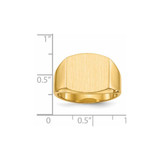 14k 14.5x13.5mm Closed Back Mens Signet Ring