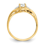 14k White Topaz and Diamond Ring - XB-CFDC9388-3052