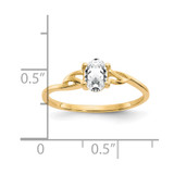 14k White Topaz Birthstone Ring - XB-CD7FC8E1-4241