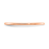 10K Rose Gold 1.2mm Half Round Polished Stackable Band Size 8