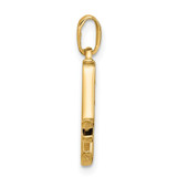 14K with Rhodium Diamond Letter M Initial Pendant