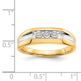 14k with Rhodium Diamond Mens Ring - RM-E8612804-4742