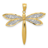 14k with Rhodium Dragonfly Pendant - C3-D4A02504-7881