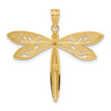 14k with Rhodium Dragonfly Pendant - C3-D4A02504-7881