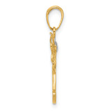 14K with White Rhodium D/C Angel Pendant - C4-0926B39C-4854