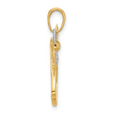 14k with White Rhodium D/C Angel Pendant - C4-0C4AC544-5152