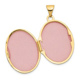 14k with White Rhodium Floral GRANDDAUGHTER with Poem on Reverse 21mm Oval Locket