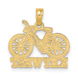 14k with White Rhodium KEY WEST Bicycle Charm