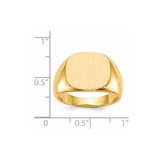 14k 15.0 x13.5mm Closed Back Mens Signet Ring